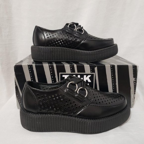 T.U.K Shoes - T.U.K Viva Mondo Black Leather Shoes NIB fit like 4.5